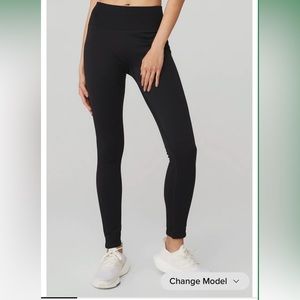Alo Seamless High-Waist Ribbed LeggingBlack XS
